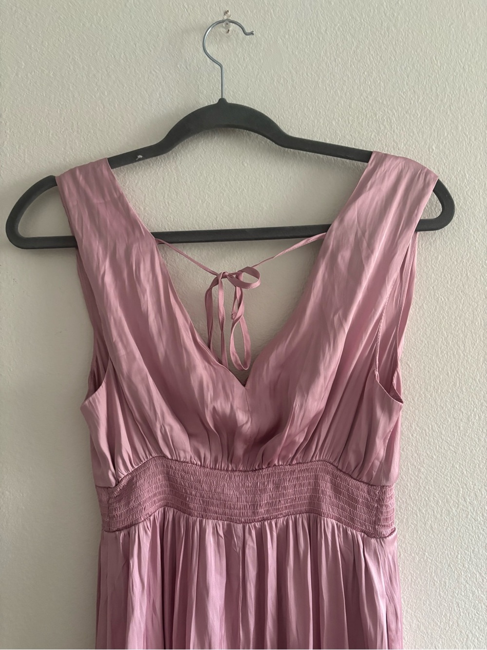 Old Navy Pink Satin Slip Midi Dress Small Petite - Picture 5 of 13